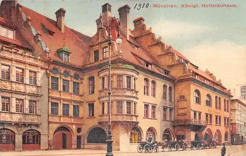 München Königl. Hofbräuhaus mit Kutschen ngl 163.883