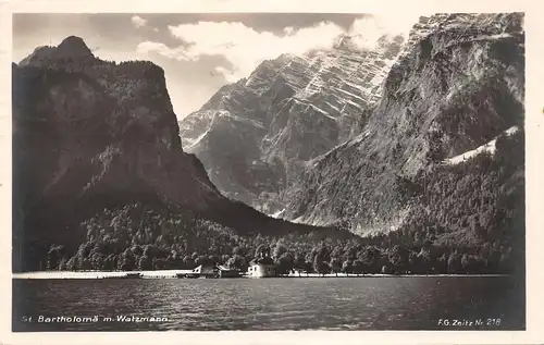 St. Bartholomä mit Watzmann gl1927 165.866