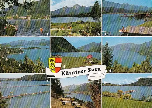 Neun Kärntner Seen, Mehrbildkarte glum 1960? E2301