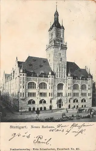 Stuttgart Neues Rathaus gl1906 164.559