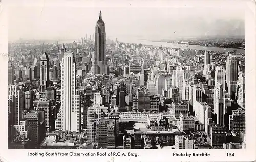 New York City Looking South from Observation Roof of R.C.A. Bldg. gl1953 163.928