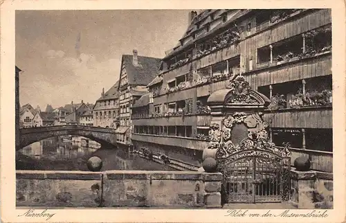 Nürnberg - Blick von der Museumsbrücke gl1930 167.498