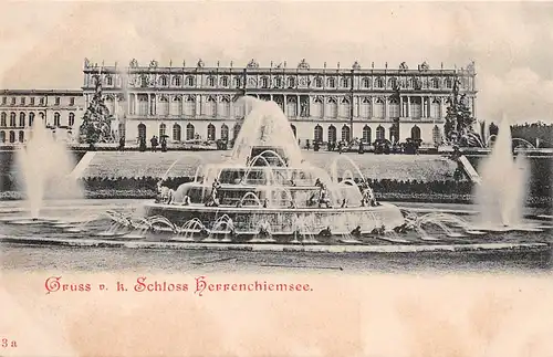 Schloss Herren-Chiemsee mit Brunnen ngl 164.843