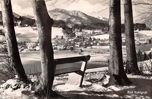 Bad Kohlgrub - Blick auf die Stadt und die Ammergauer Alpen gl1961 166.235