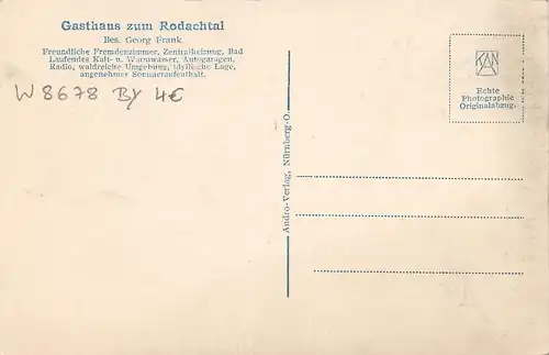 Schwarzenbach im Frankenwald - Gasthaus zum Rodachtal ngl 167.538