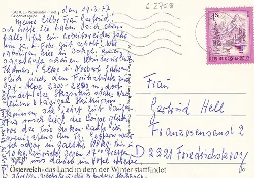 Ischgl im Paznauntal, Skigebiet Idalpe gl1977 E2758