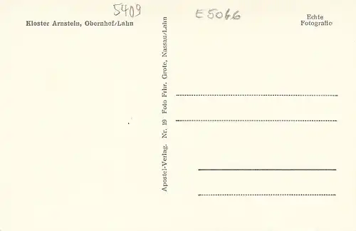 Kloster Arnstein bei Obernhof/Lahn ngl E5046