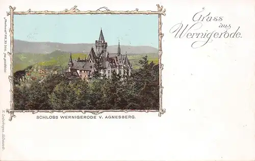 Wernigerode Schloss Wernigerode v. Agnesberg ngl 165.087