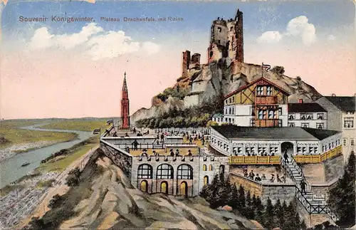 Königswinter Plateau Drachenfels mit Ruine gl1920? 164.732