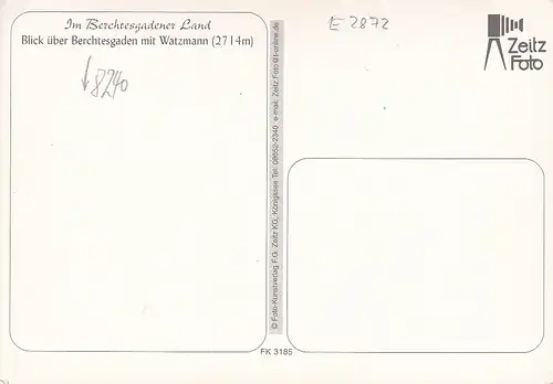 Berchtesgadener Land, Berchtesgaden mit Watzmann ngl E2872