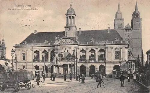 Magdeburg Rathaus Johanniskirche gl1913 165.095