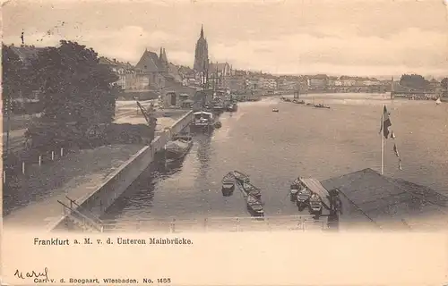 Frankfurt a.M. Blick von der Unteren Mainbrücke gl1904 163.739