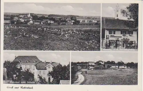 Rattenbach (Rimbach) Handlung, Pfarrhof und Schule, Total gl1955 228.098
