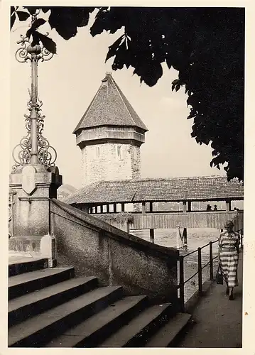 Luzern, Teilansicht mit Kapell-Turm ngl E3615