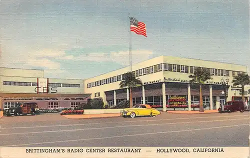 Hollywood CA Brittingham's Radio Center Restaurant gl1948 165.220