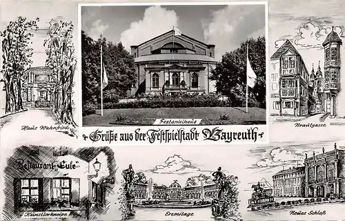 Bayreuth - Festspielhaus und Teilansichten gl1959? 166.663