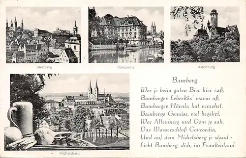 Bamberg - 4 Ansichten und Vers gl1960 167.689