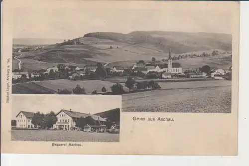 Aschau am Inn - Panorama und Brauerei ngl 228.147