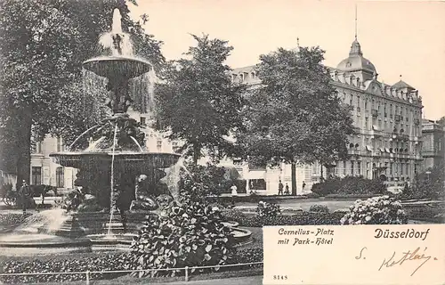 Düsseldorf Cornelius-Platz mit Parkhotel gl1904 165.515