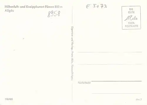 Füssen im Allgäu, Hohes Schloß ngl E5173