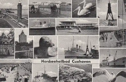Nordseebad Cuxhaven, Mehrbildkarte gl1959 E3610