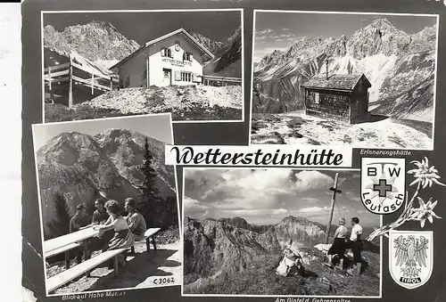 Wettersteinhütte Leutasch Tirol, Mehrbildkarte gl1964? E3772