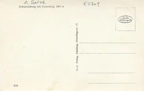 Salzburg, Hohensalzburg und Untersberg ngl E5709