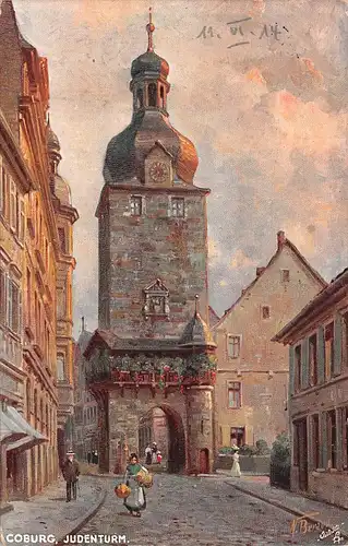 Coburg - Turm, Künstlerkarte bahnpgl1914 166.821