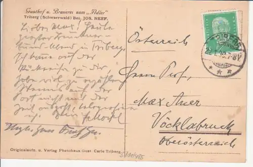 Triberg Gasthof und Brauerei zum Adler gl1930 227.003