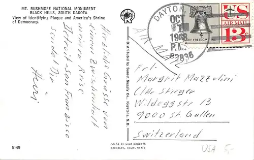 Mt. Rushmore National Monument Black Hills SD gl1968 164.144