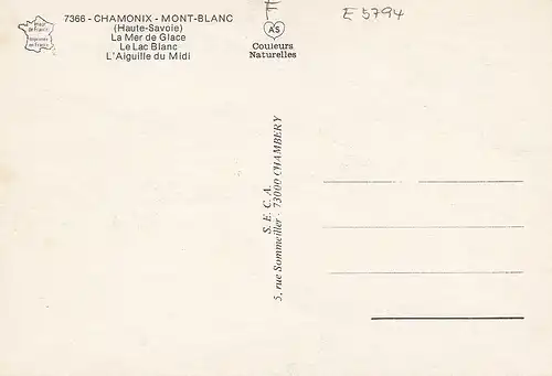 Chamonix-Mont-Blanc (Haute-Savoie), La Mer de Glace ngl E5794