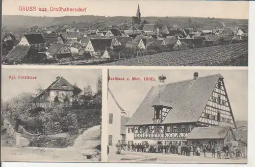 Großhabersdorf - Total, Kgl. Forsthaus, Gasthaus Erdel gl1911 228.309