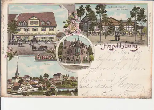 Heroldsberg LITHO Gasthof zum Bären, Villa Friedrichsruh, Total gl1901 228.319