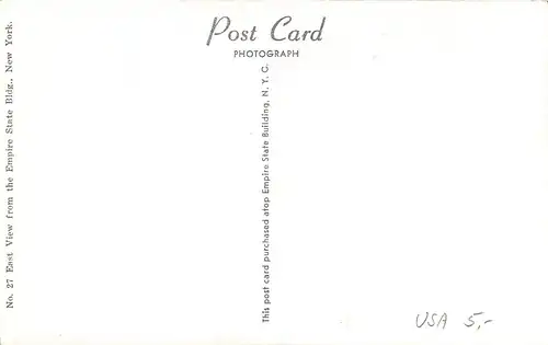 New York City NY East View from the Empire State Building ngl 164.026