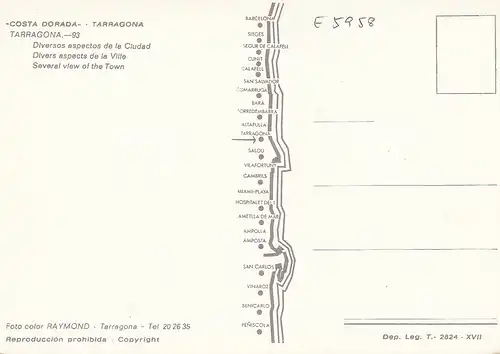 Taragona, Costa Dorado, Mehrbildkarte ngl E5958