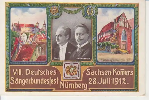 Nürnberg - VIII. Deutsches Sängerbundesfest 1912 gl1912 228.375