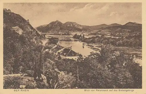 Blick vov Rolandseck auf das Siebengebirge feldpgl1915 E6027