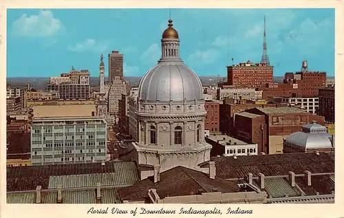Indianapolis IN Aerial View of Downtown gl1963 164.089