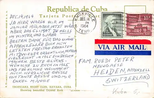 Havana Cuba Tropocana Night Club Showing Crystal Arch gl1964 164.292