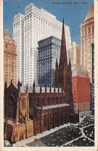 New York City NY Trinity Church gl1921 164.116