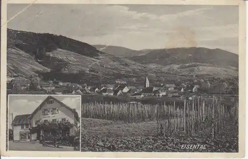 Eisental (Bühl) Gasthaus zur Traube, Panorama bahnpgl1933 226.800
