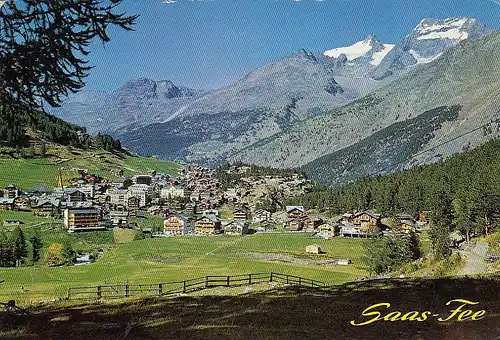 Saas-Fee gegen Fletschhorn und Laquinhorn gl1968 E2862