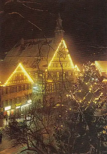 Backnang, Weihnachtsstimmung am Rathaus gl1988 E6199