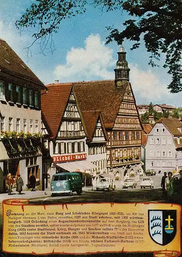 Backnang, Rathaus und Historie gl1989 E6209