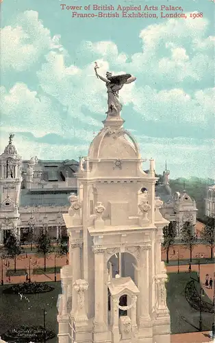 London Tower of British Applied Arts Palace Franco-British Exhib. gl1908 164.511