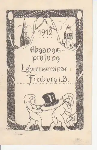 Freiburg im Breisgau - Abgangsprüfung Lehrerseminar 1912 gl1912 226.877