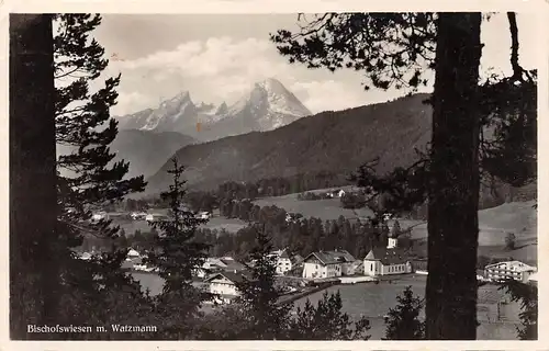 Bischofswiesen Panorama mit Watzmann gl1935 165.862