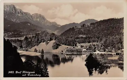 Dorf Königssee mit Untersberg gl1936 165.867