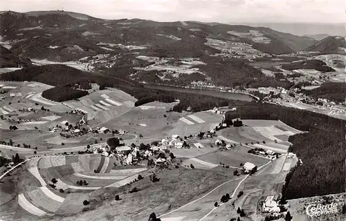 Blick über Saig auf den Feldberg Titisee Höllental u. Vogesen gl1955 164.371