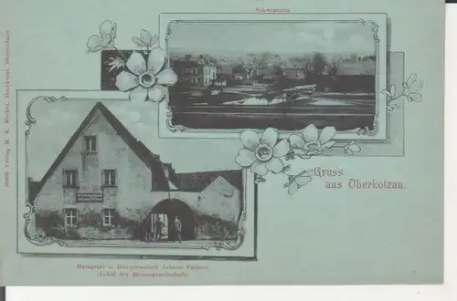 Oberkotzau LITHO Schwessnitz, Metzgerei / Bierwirtschaft J. Püttner ngl 228.488
